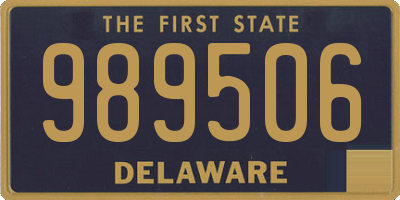 DE license plate 989506