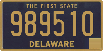 DE license plate 989510