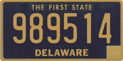 DE license plate 989514