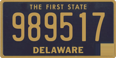 DE license plate 989517