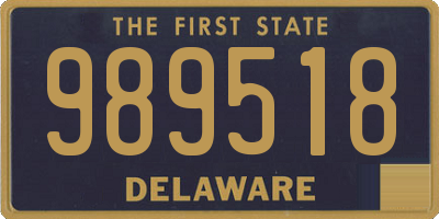 DE license plate 989518