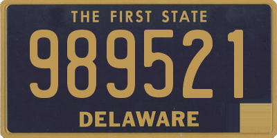 DE license plate 989521