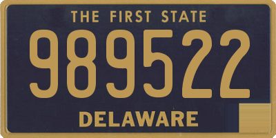 DE license plate 989522