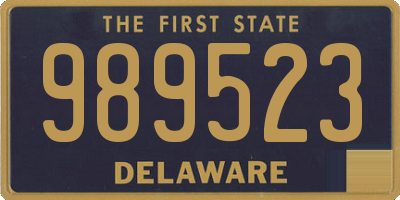 DE license plate 989523