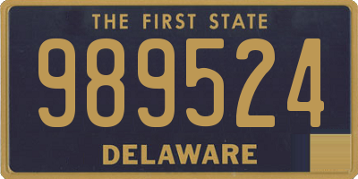 DE license plate 989524