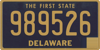DE license plate 989526