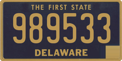 DE license plate 989533