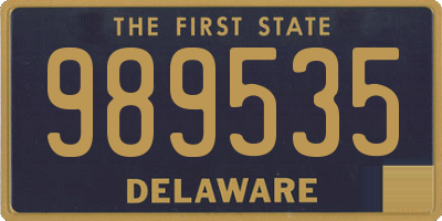 DE license plate 989535
