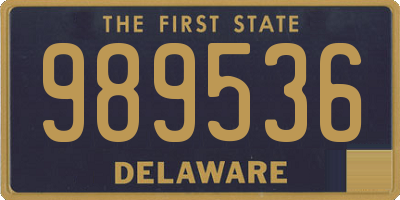 DE license plate 989536