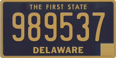 DE license plate 989537