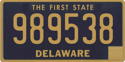 DE license plate 989538