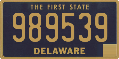 DE license plate 989539