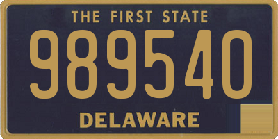 DE license plate 989540