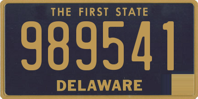 DE license plate 989541