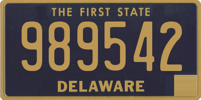 DE license plate 989542