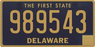 DE license plate 989543