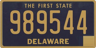 DE license plate 989544