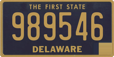 DE license plate 989546