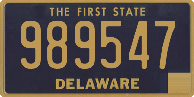 DE license plate 989547