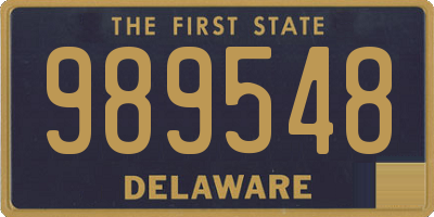 DE license plate 989548