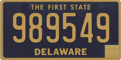 DE license plate 989549