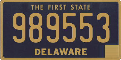 DE license plate 989553