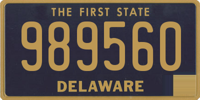 DE license plate 989560