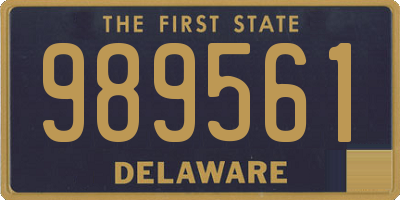 DE license plate 989561