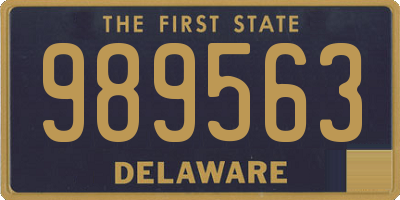 DE license plate 989563