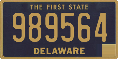 DE license plate 989564