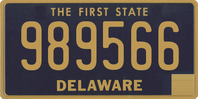 DE license plate 989566