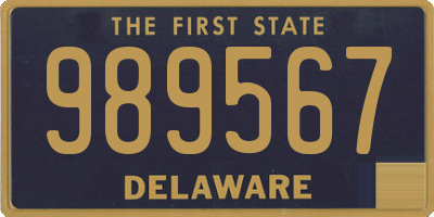 DE license plate 989567