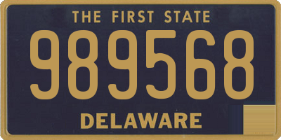 DE license plate 989568