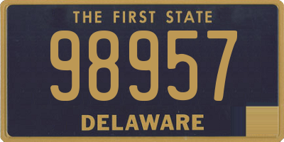 DE license plate 98957