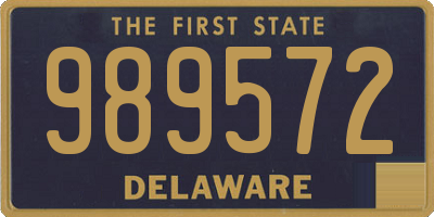 DE license plate 989572