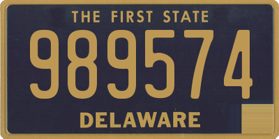 DE license plate 989574