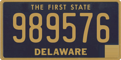 DE license plate 989576