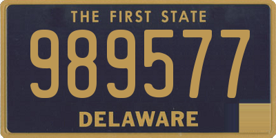 DE license plate 989577