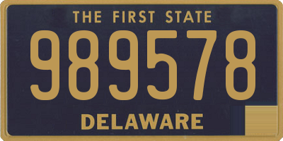 DE license plate 989578