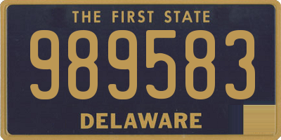 DE license plate 989583