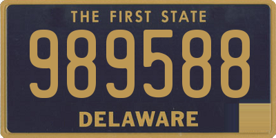 DE license plate 989588