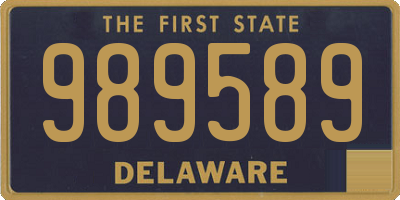 DE license plate 989589