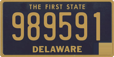 DE license plate 989591