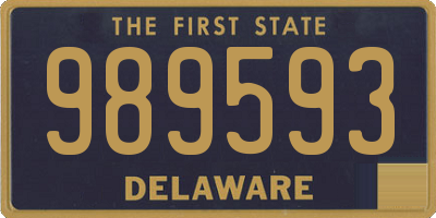 DE license plate 989593