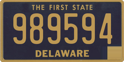 DE license plate 989594