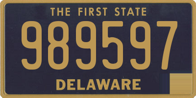 DE license plate 989597