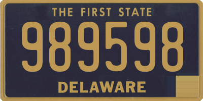 DE license plate 989598