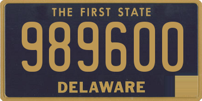 DE license plate 989600