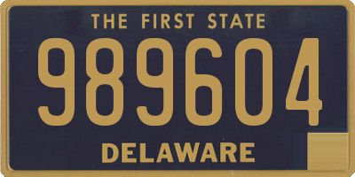 DE license plate 989604