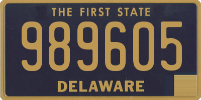 DE license plate 989605